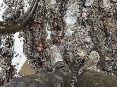 mud shoes wet winter