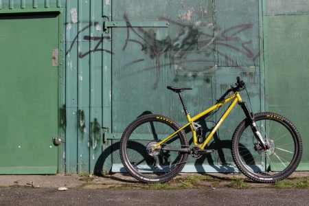 swarf cycles contour steel full suspension uk made mustard