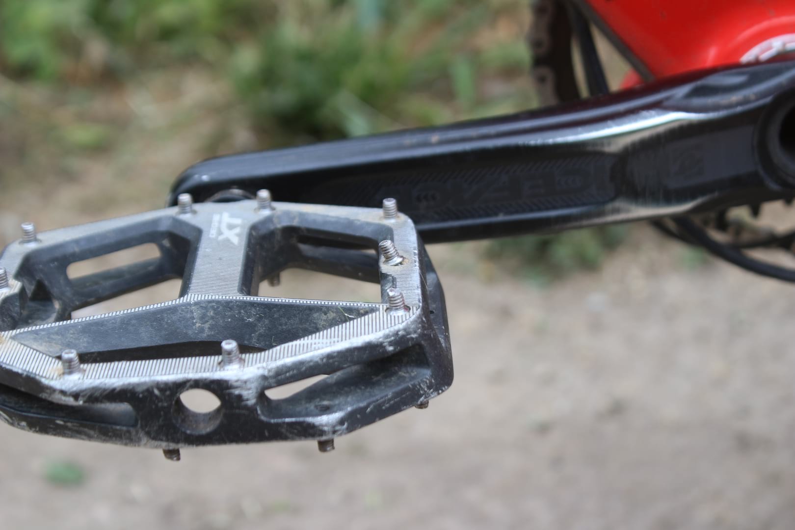 Review The huge Shimano Deore XT PD M8040 flat pedals come with vicious pins but not all of them made it Singletrack World Magazine