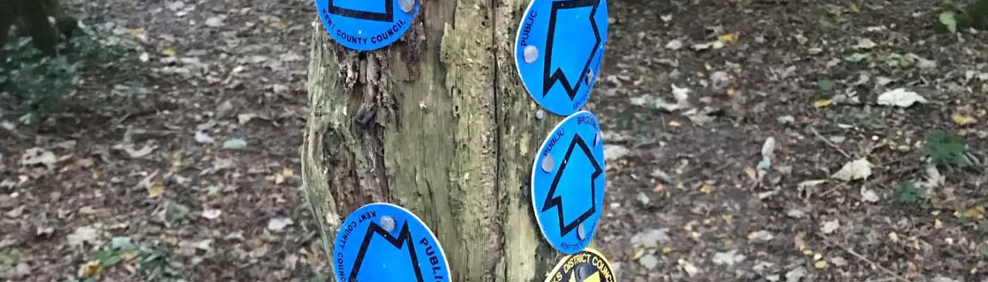 North Downs Way Sign Lost Wayfind Hannah Stock