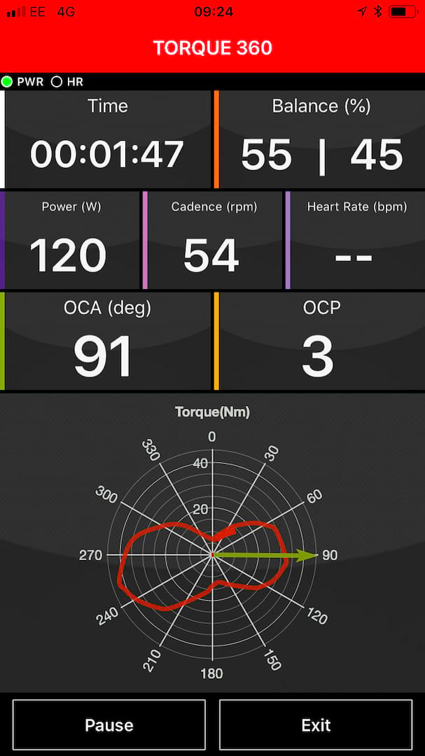 rotor q-ring chainring crankset power data graph metric app software