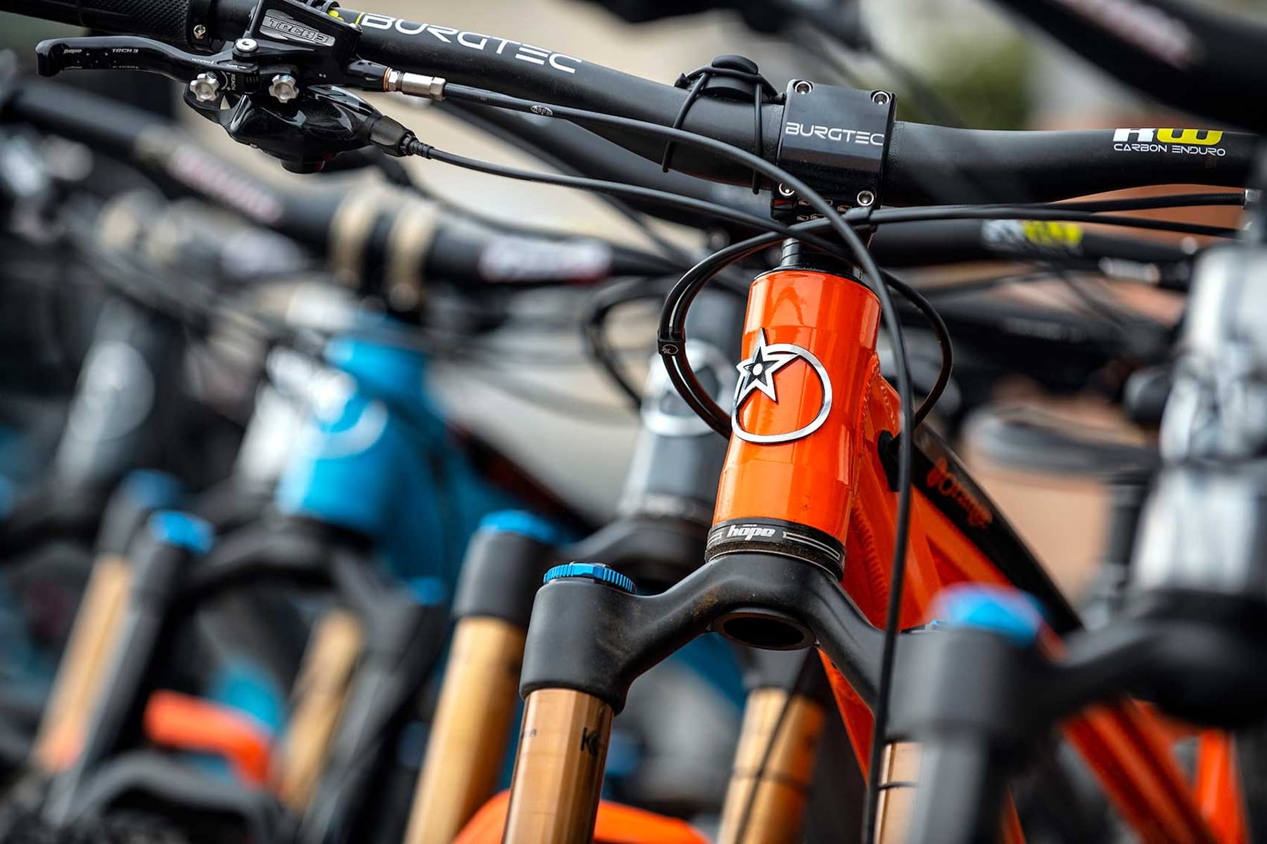 orange bikes