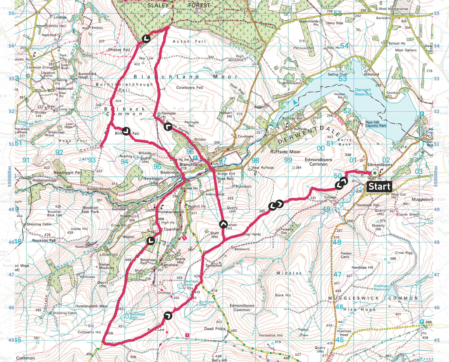 northumberland borders classic ride map os