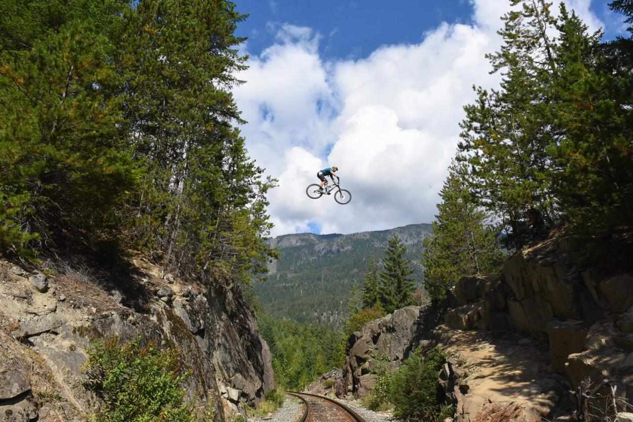 Would you hit this railway gap on a £2600 enduro bike?