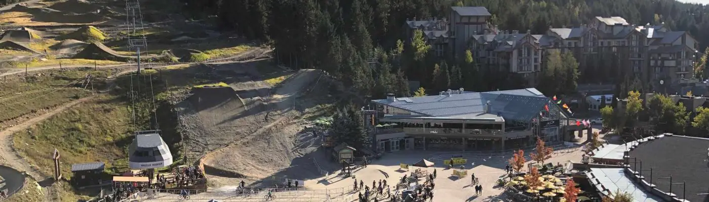 whistler bike park resort view from pan pacific hotel