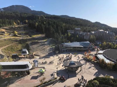 whistler bike park resort view from pan pacific hotel