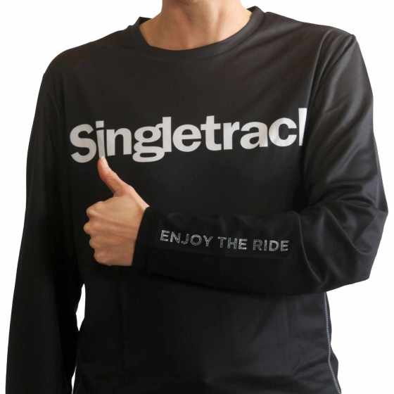 singletrack merch jersey black hannah