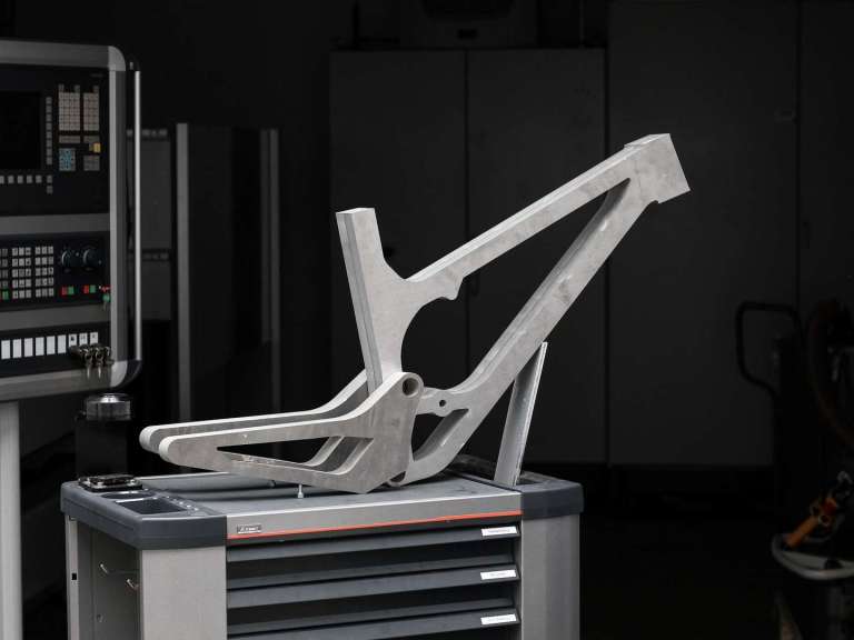 Is it a Plane? Is it a Pole? No, it’s the new CNC Actofive Cycles frame!