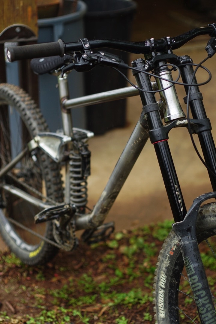 5 minute Bike Check Isak Leivsson s homemade steel downhill sled Singletrack World Magazine