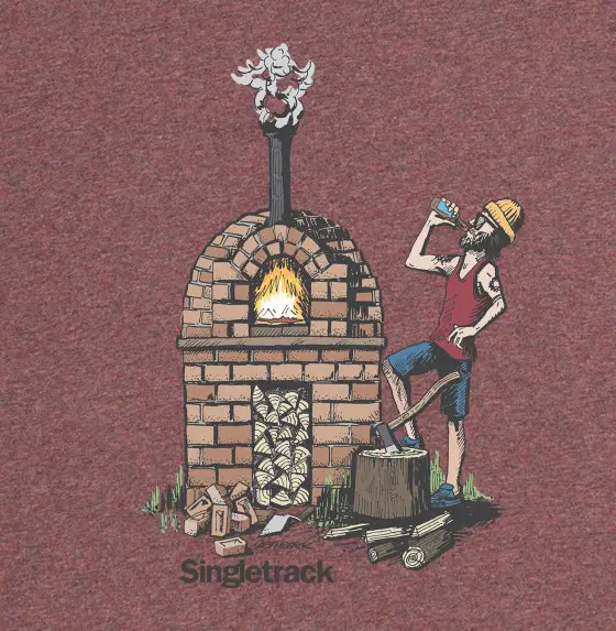 singletrack pizza oven shirt detail