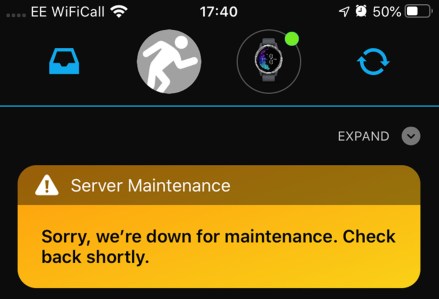 garmin down outage server