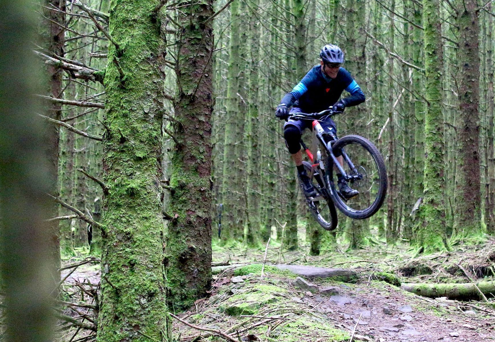 jumping at afan bike park