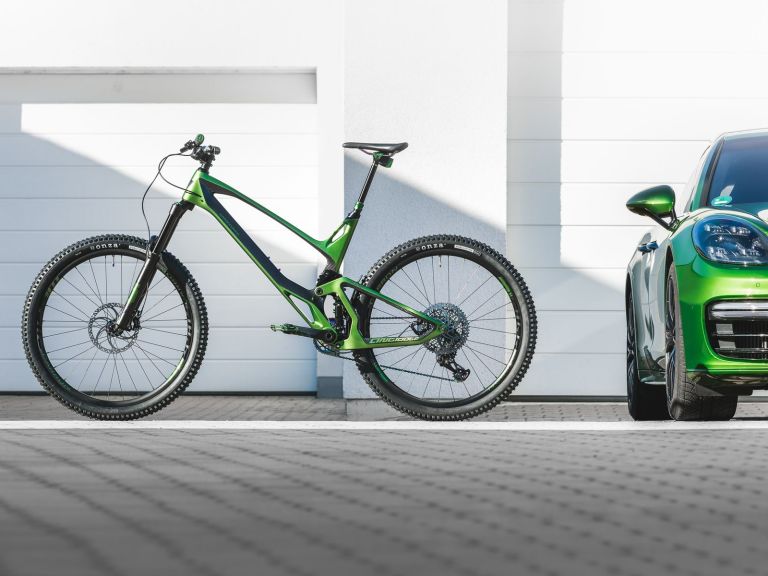 Match your bike to your…bright green Porsche?