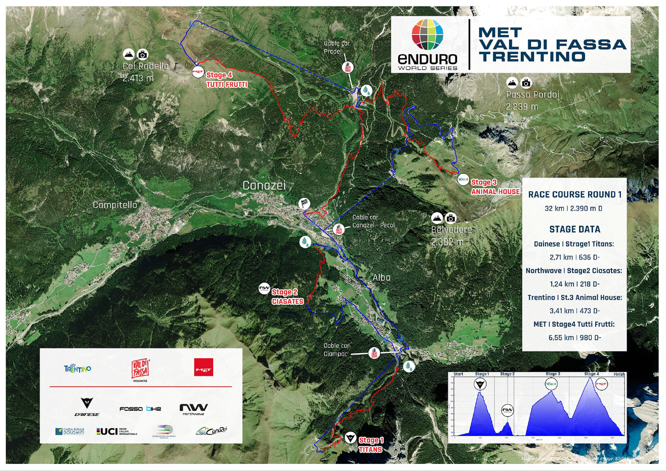 EWS Val di Fassa Course Map Round 1