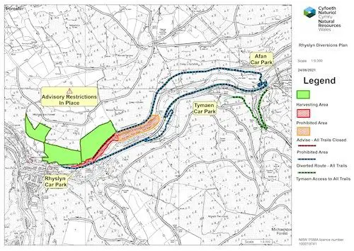 Rhyslyn tree felling map