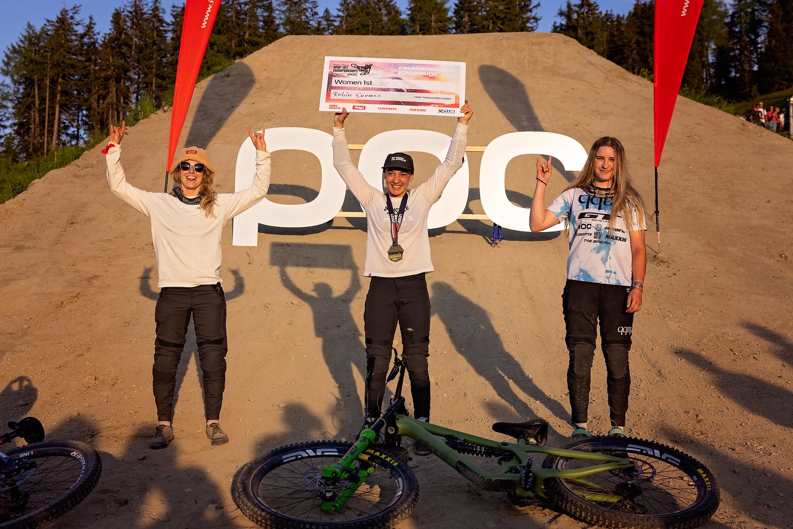 Crankworx Innsbruck women's whip-off podium