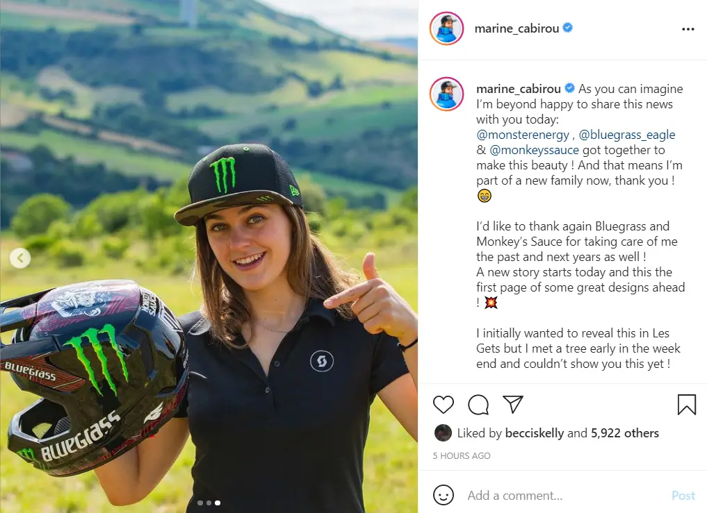 Marine Cabirou Monster Energy