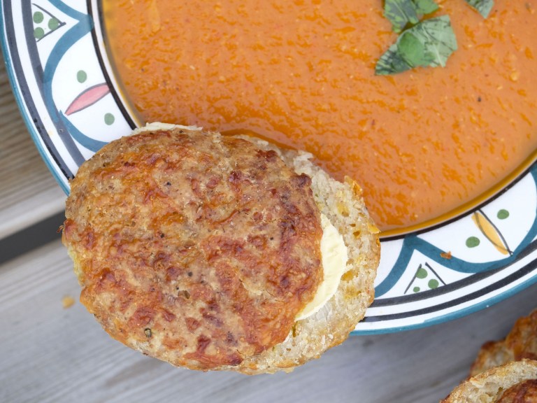 Singletrack Kitchen: Charlie’s Cheesy Chilli Cakes & Roasted Red Soup