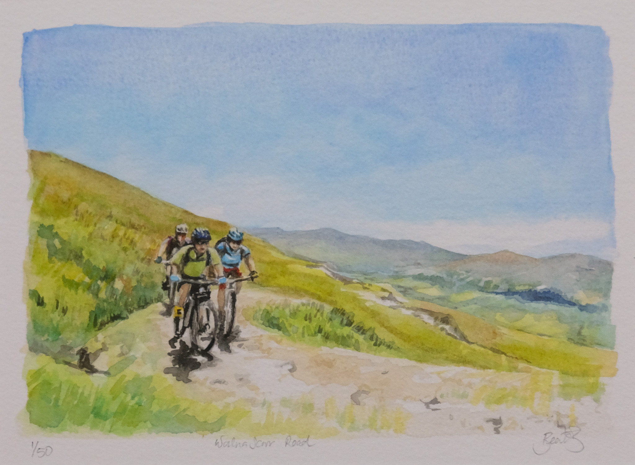 Beate Kubitz Classic Ride Print #127 Walna Scar Road - Image 2