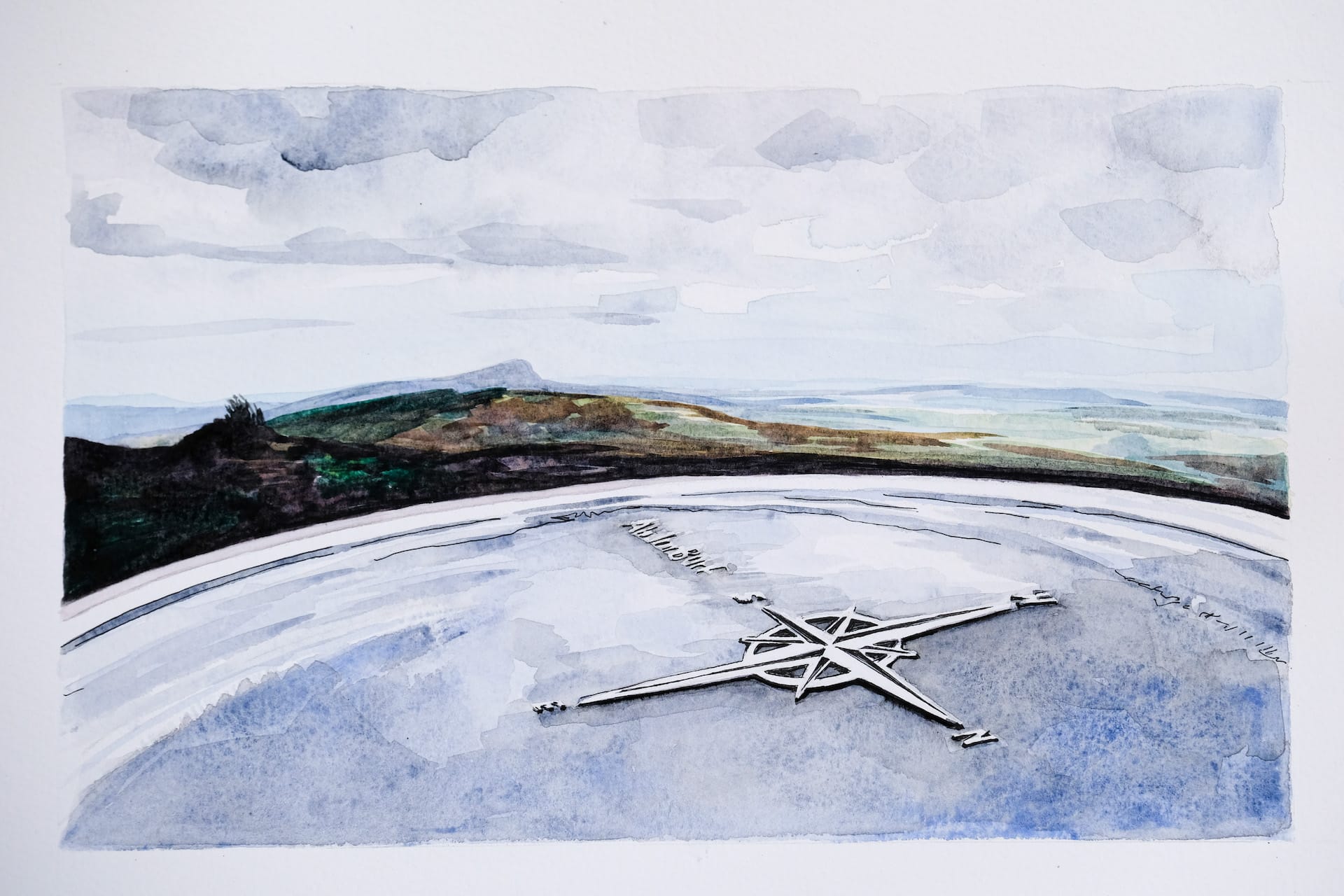 ludlow clee hills beate kubitz illustration