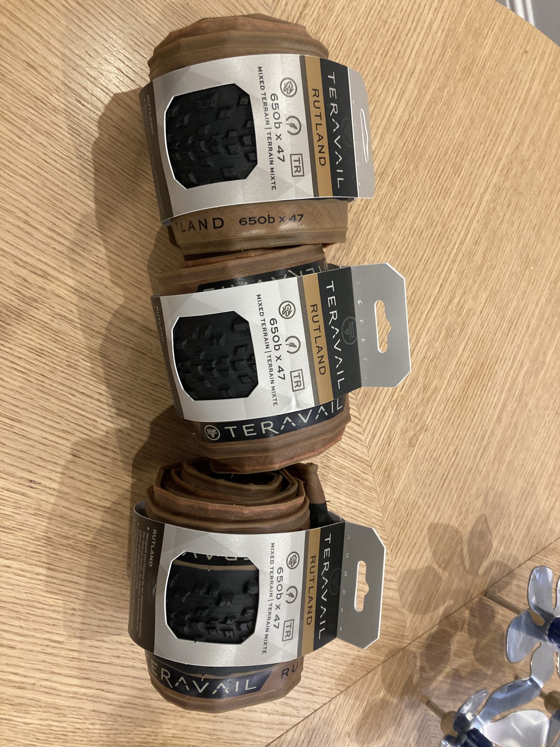 Teravail Rutland 650 x 47 tyres, brand new