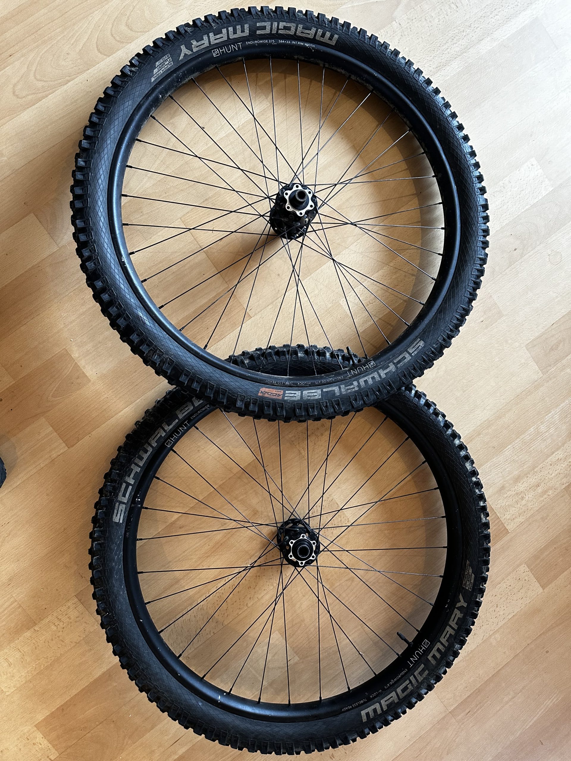 Hunt Enduro Wide Wheels and Tyres 27.5 boost xd freehub