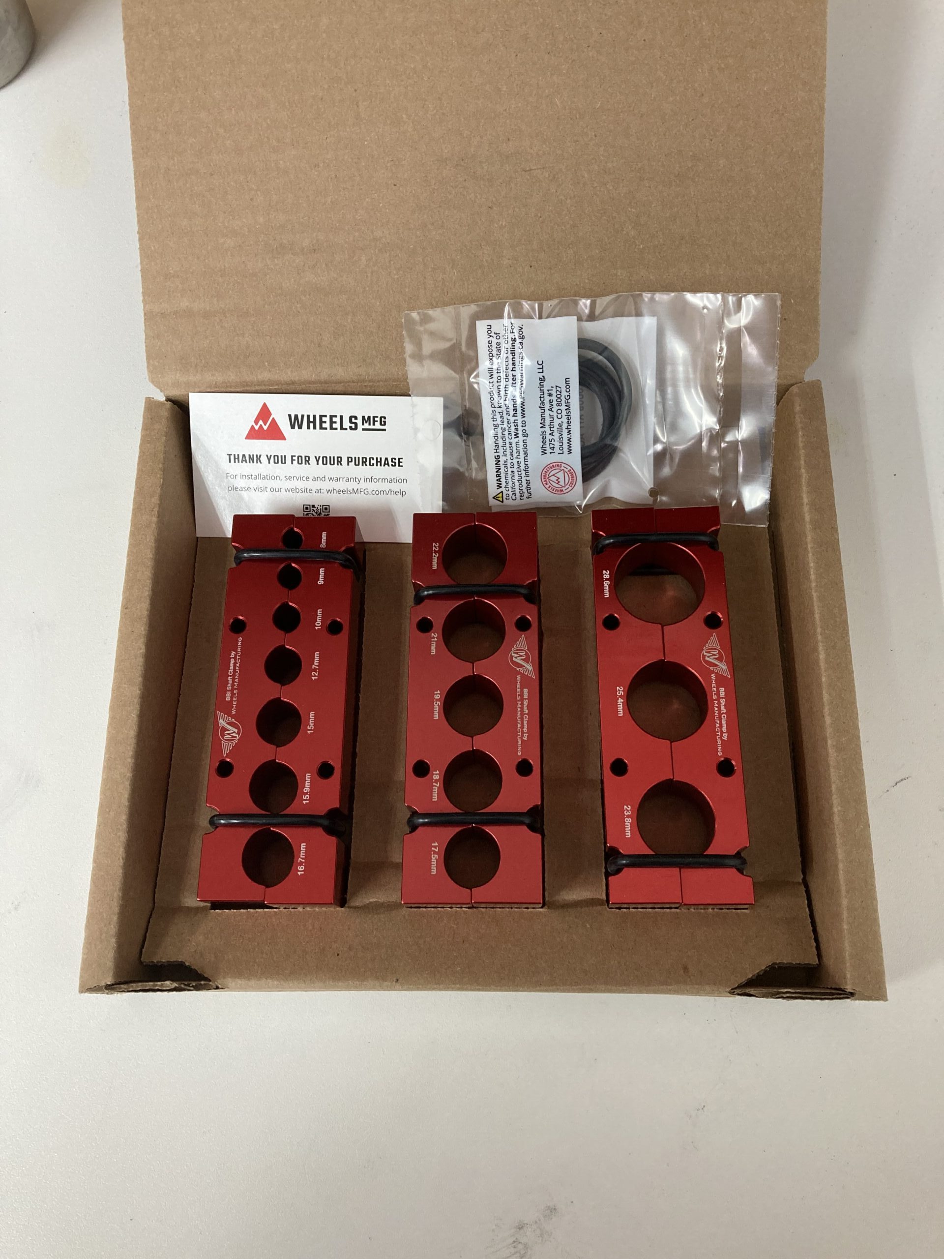 Wheels manufacturing BBI shaft clamps. BNIB