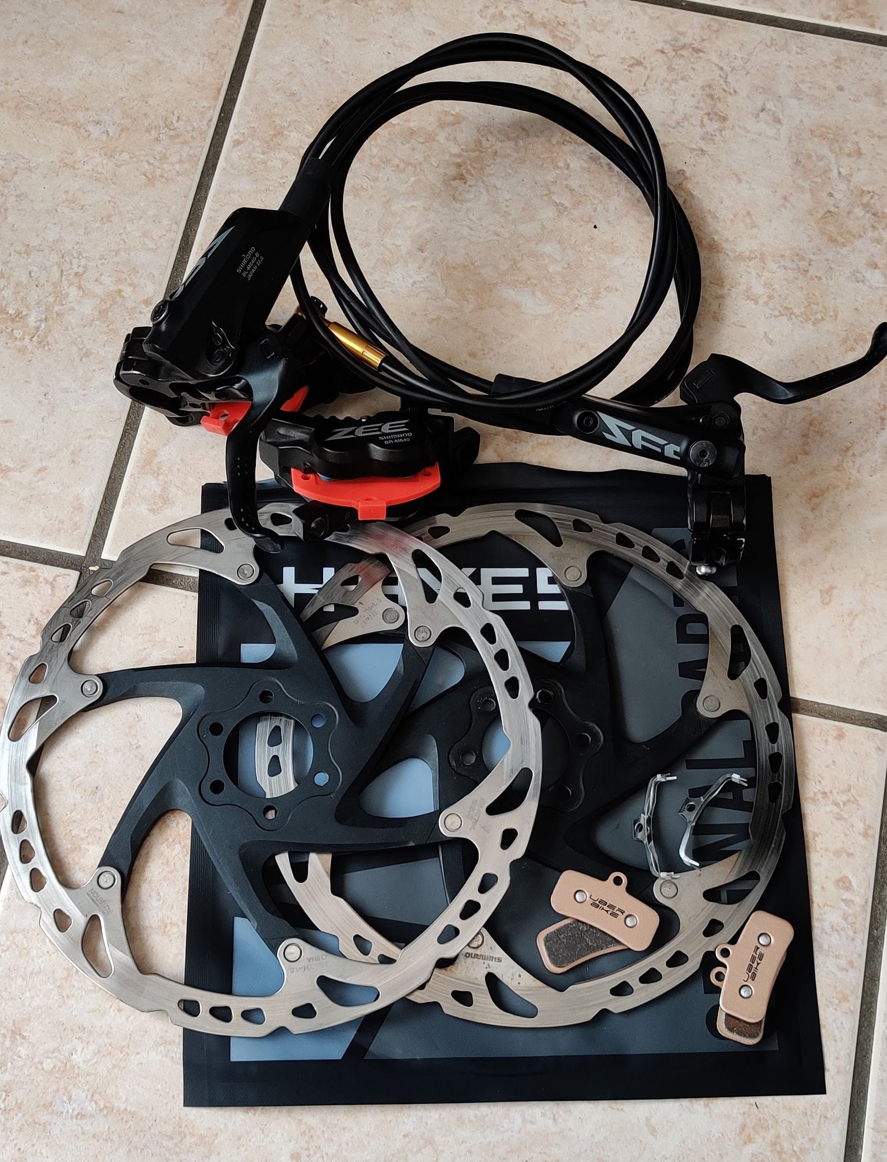 Shimano Zee Brake set, including rotors. Used, good condition.