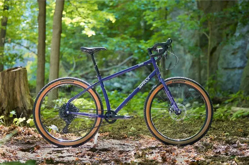 surly grappler bike in the woods