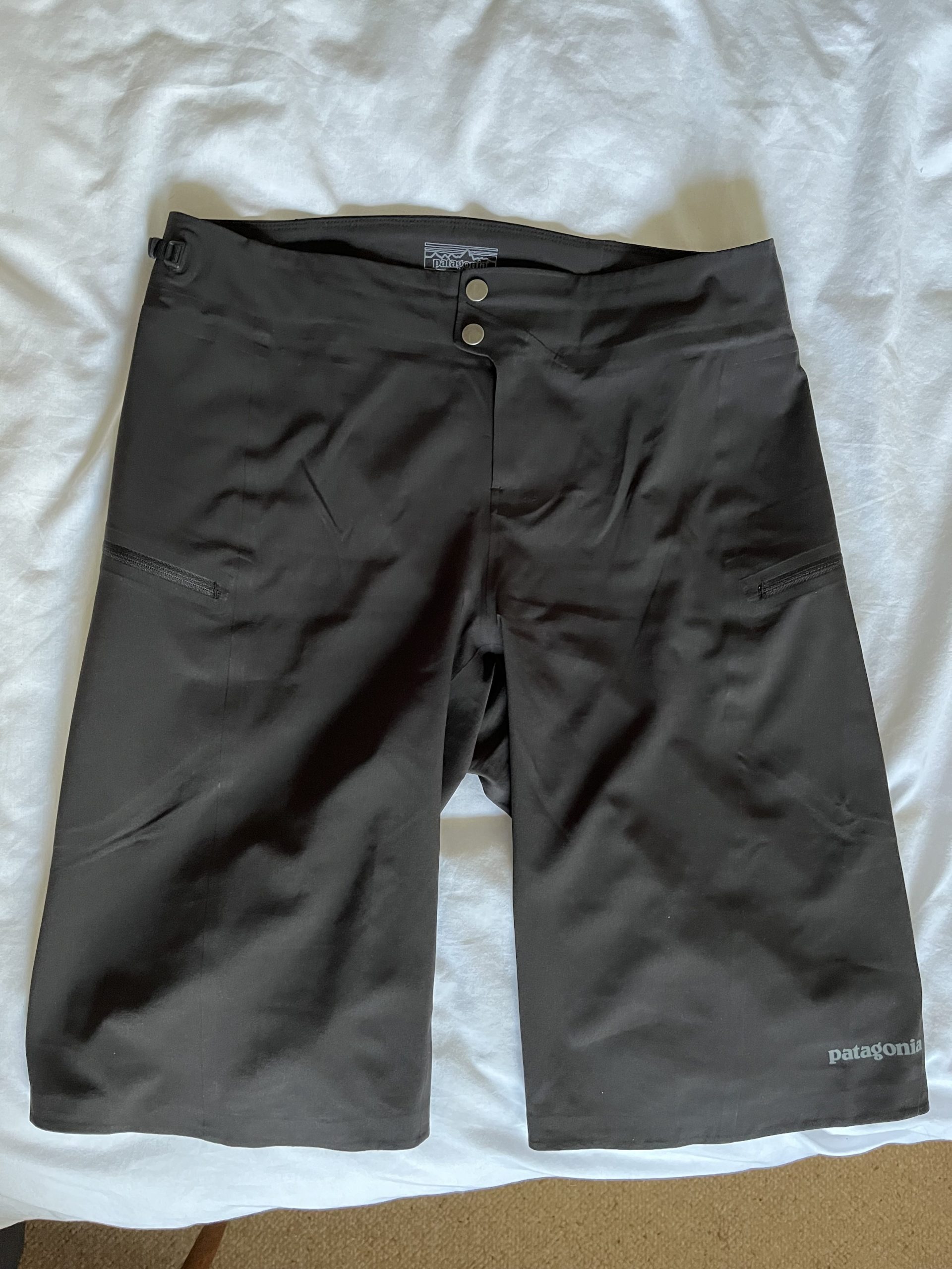 Patagonia Dirt Roamer bike shorts.