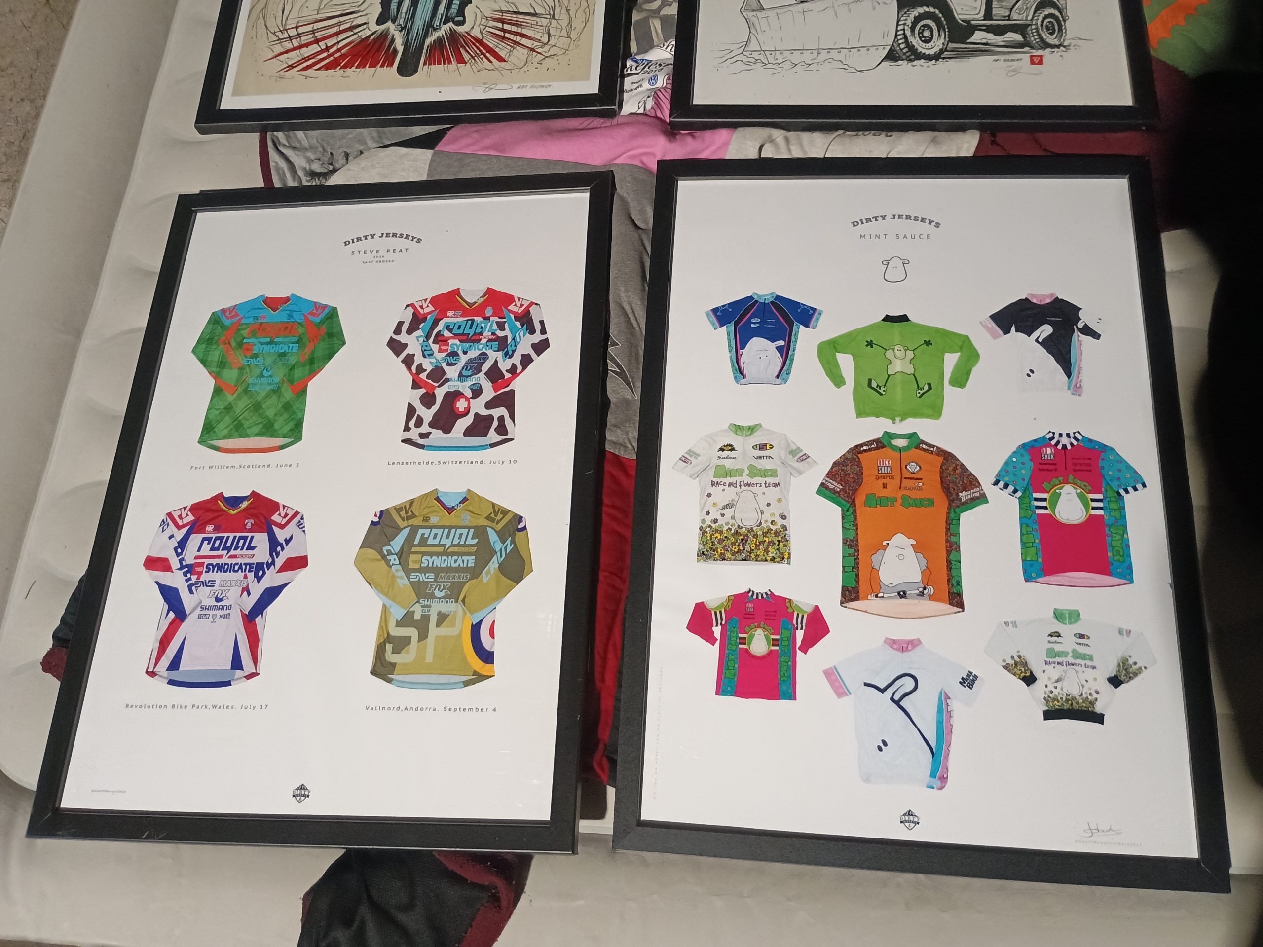 Jo Burt, Geoff Waugh, ADI Gilbert signed 4 framed print collection