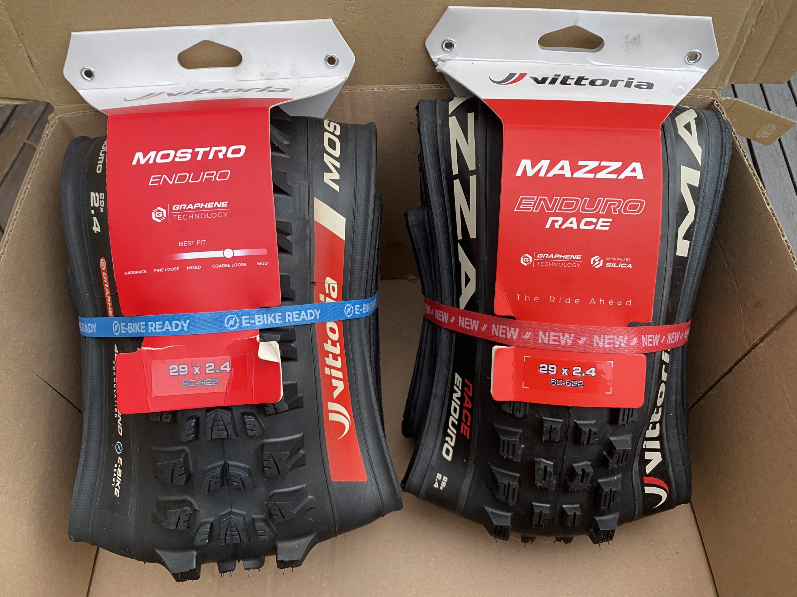 Vittoria Tyres 1No Mostro Enduro & 1No Mazza Enduro Race both 29 x 2.4