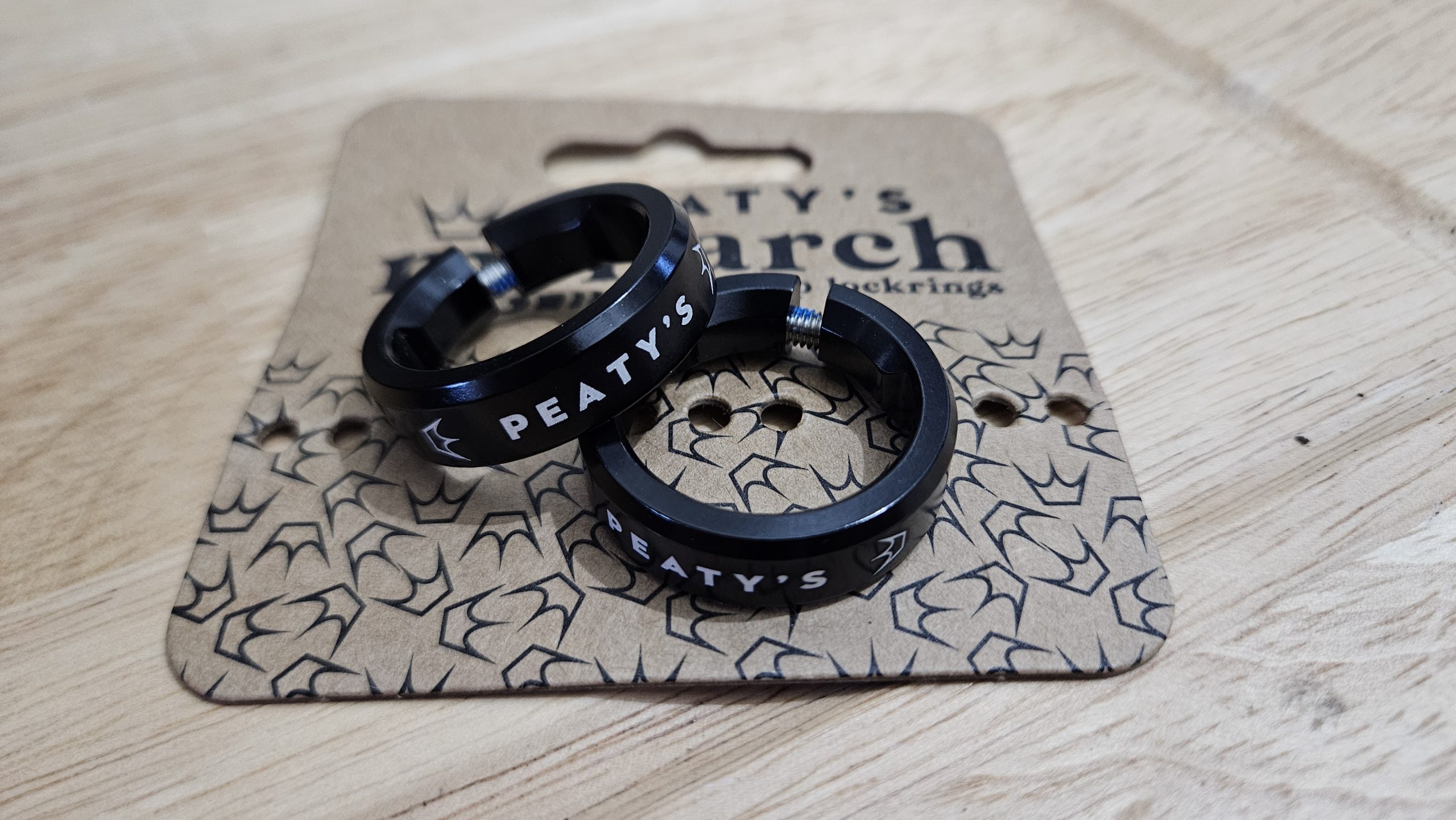 Peaty’s Monarch Grip Lock Ring Replacement/Lock-On Grip Clamps (Black)