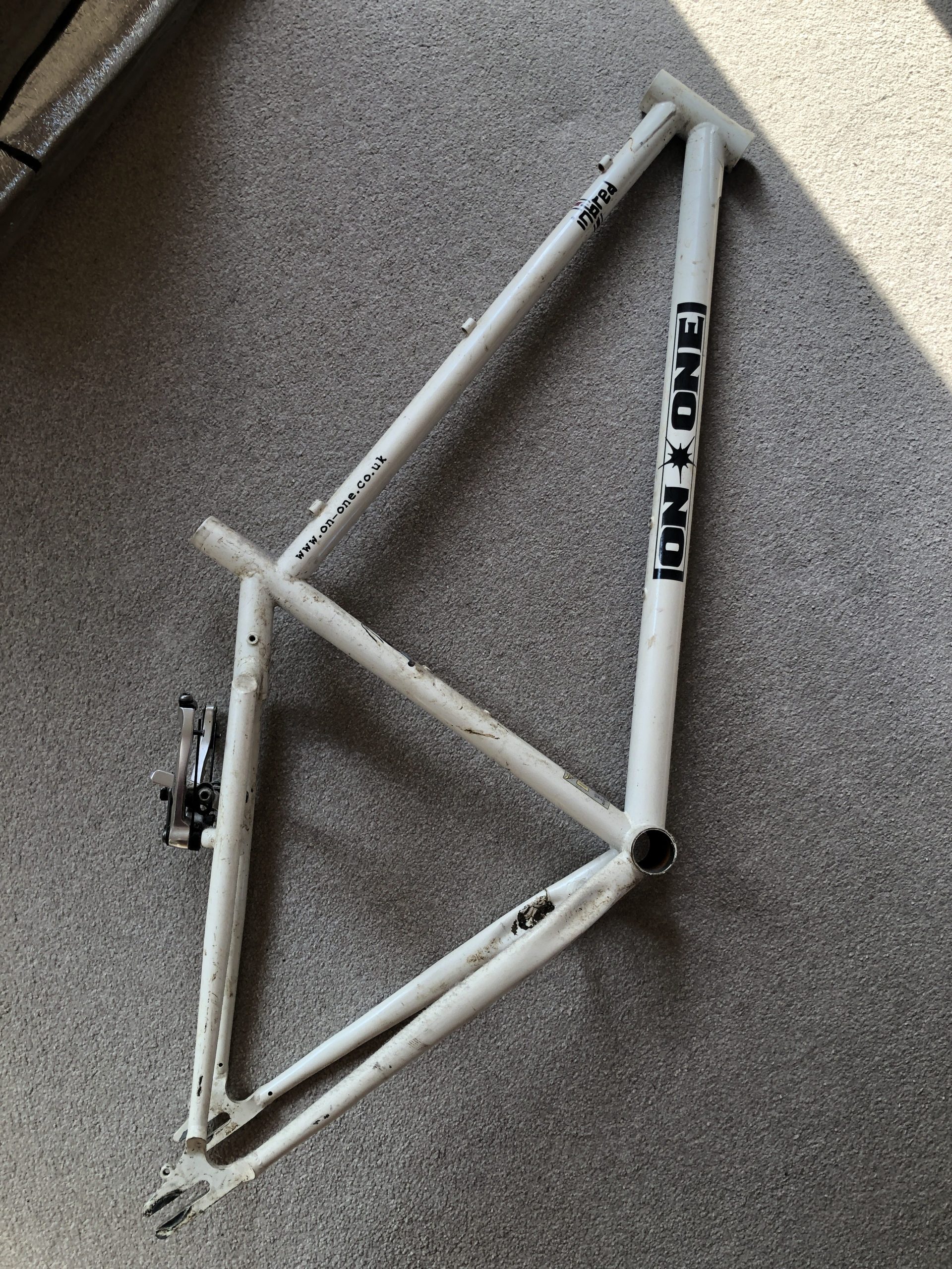On One Inbred V-brake frame, free to a good home