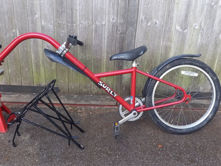 Burley Piccolo / Kazoo bike trailer plus matching Moose rack
