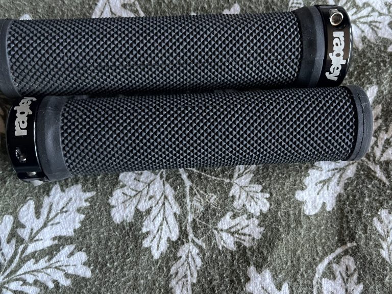 Bike bags, low stack stem, grips, bars, bike lock