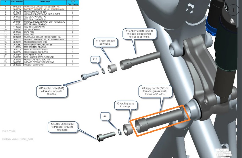Santa Cruz Nomad V2 – Pivot Axle Collet