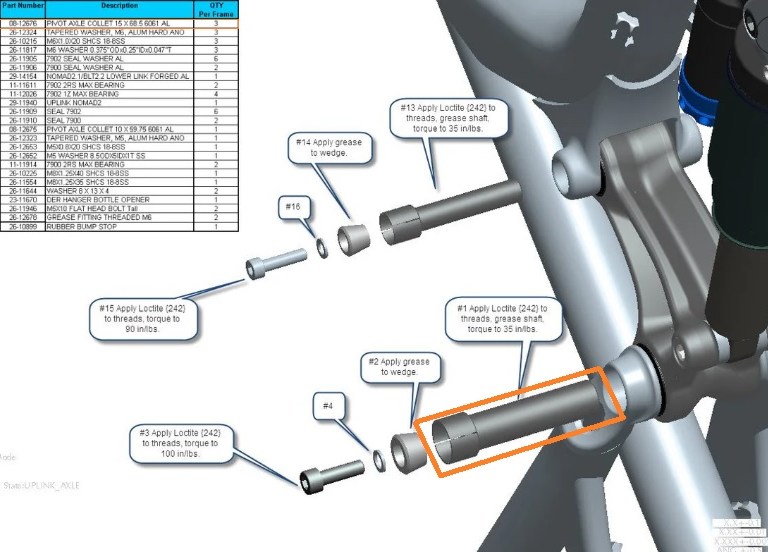 Santa Cruz Nomad V2 – Pivot Axle Collet