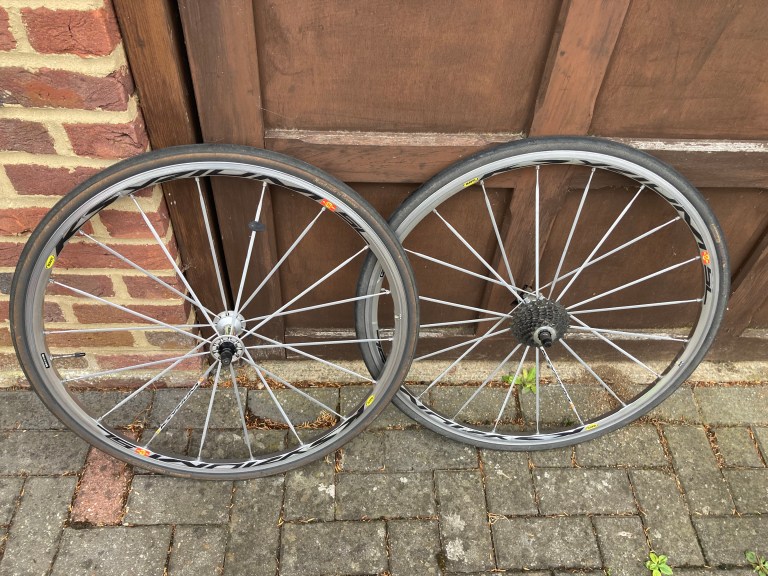 Mavic Ksyrium SL wheels with Dura Ace 9spd cassette