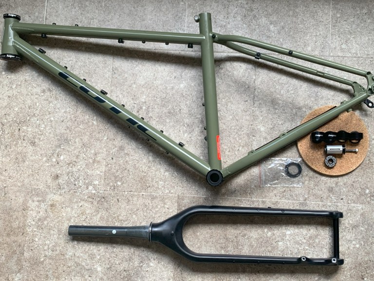 Cotic Cascade Frameset – Carbon Fork (Small, Army Green) – EVEN LOWER PRICE DROP