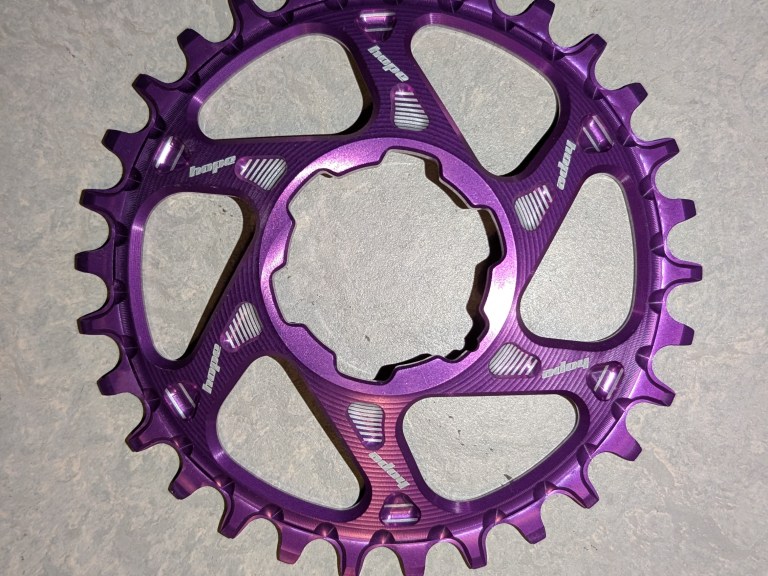 Hope spiderless chainring, 30T, Standard offset, Purple