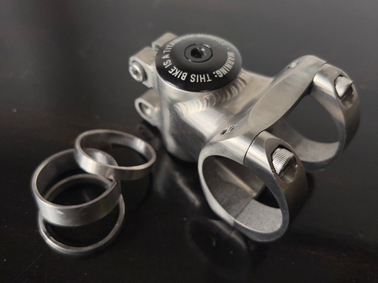Kingdom Ronin Titanium stem and spacers, 35mm dia/35mm reach