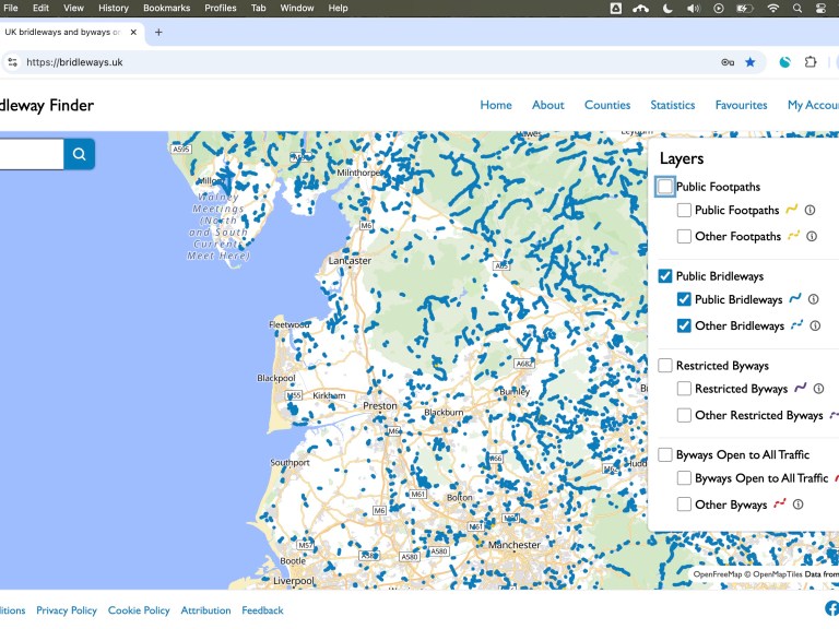 How many miles of bridleway does your county have?