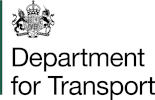 Logo of the Department for Transport in the UK, featuring a crown above the text.