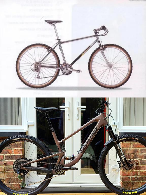 From the forum: First MTB vs current MTB photo