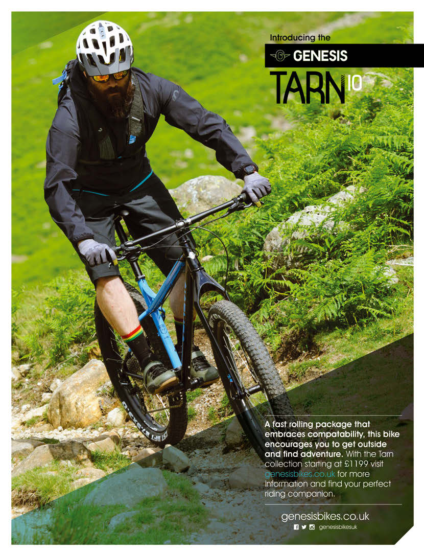 A rider tests one of the 29+ bikes on rocky, wintry singletrack