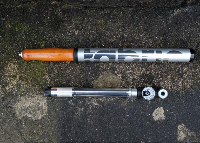 Close-up detail of pump heads and valve chucks from the trail pumps grouptest